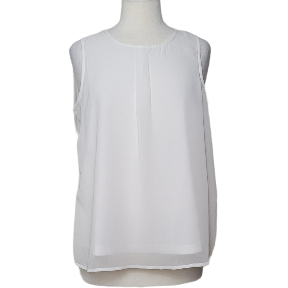 NORDIC BAZAAR Women's Top Sleeveless Pleated Blouse Size M